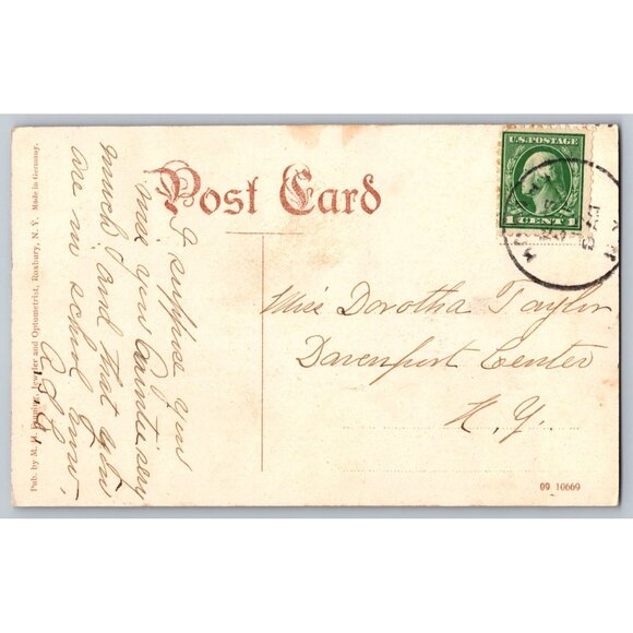 Vintage Hobart NY & Delaware River Postcard 1909 Scene Unposted  #1540 - Picture 2 of 2